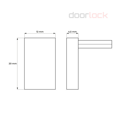 Заглушка торцевая для автоматического порога  DL OMEGA