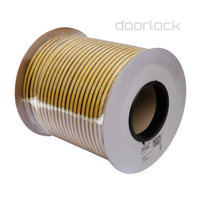 &quot;Уплотнитель дверной  DOORLOCK EPDM E-образный  4х9мм, черный,  самоклеящийся, рулон 150м&quot;