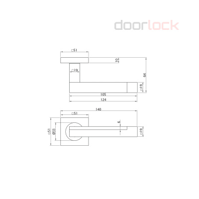 Ручка DOORLOCK Звездная линия Pulsar M206