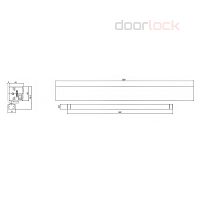 Привод распашной GEZE ECturn со скользящей тягой, серебристый