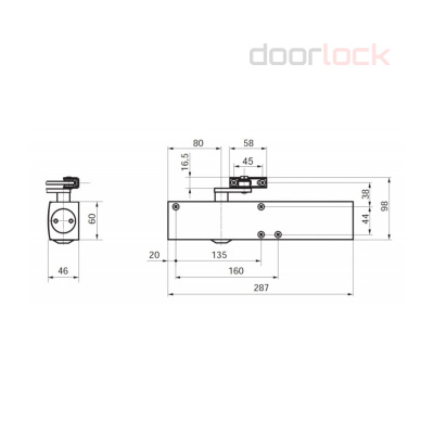 Доводчик GEZE TS4000 EN5-7 Al, серебристый