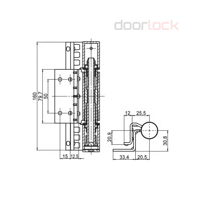 Петля ECO SCHULTE FE/KO Type E17.01