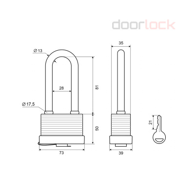 Навесной замок  PALLADIUM 905WP-30L