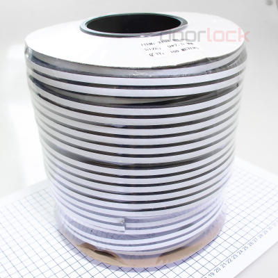 &quot;Уплотнитель дверной  DOORLOCK EPDM D-образный  7,5х9мм, черный, самоклеящийся,  рулон 100м&quot;