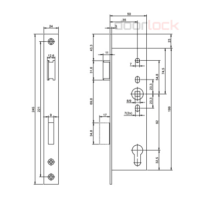 Замок NEMEF 9603/08