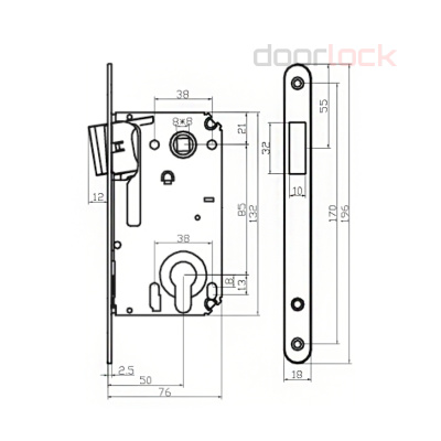 Замок под цилиндр магнитный VANTAGE M85SN