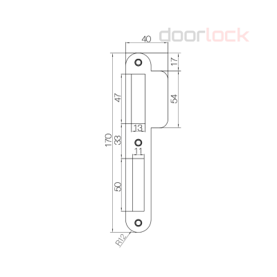 Запорная планка DOORLOCK SSK-1 MCR (симметричная, для прямых дверей)
