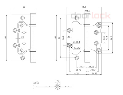 Петля VANTAGE 2BB-SN