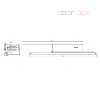 Привод распашной GEZE Slimdrive EMD Invers с роликовой тягой, серебристый