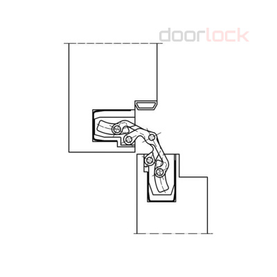 Петля SIMONSWERK TECTUS TE 240 F1 (полиэфирное покрытие под матовый хром)