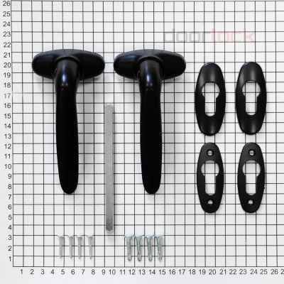 Ручка дверная dormakaba BREMEN на овальной розетке, белый RAL 9016