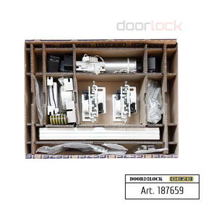 Электронно-механический блок GEZE ECdrive T2 MGU VP-KIT, металлический шкив мотор-редуктора, створки до 2х120 кг.