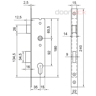 Замок DOORLOCK PL 201