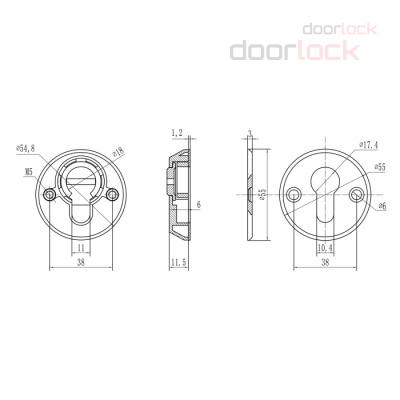 Броненакладка накладная декоративная DL DEF5512 SN (матовый никель), А=53-82мм