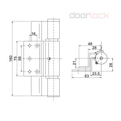 Петли MAGGI F10-01.00/F10-03.00. Mod. DL